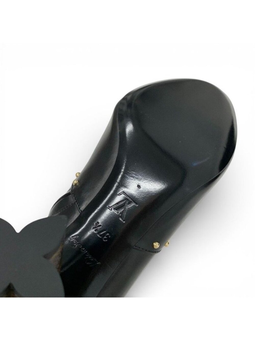 Louis Vuitton Silhouette Line Boots Short Shoes Leather Black Brown Gold Lvlogo - Picture 8 of 10